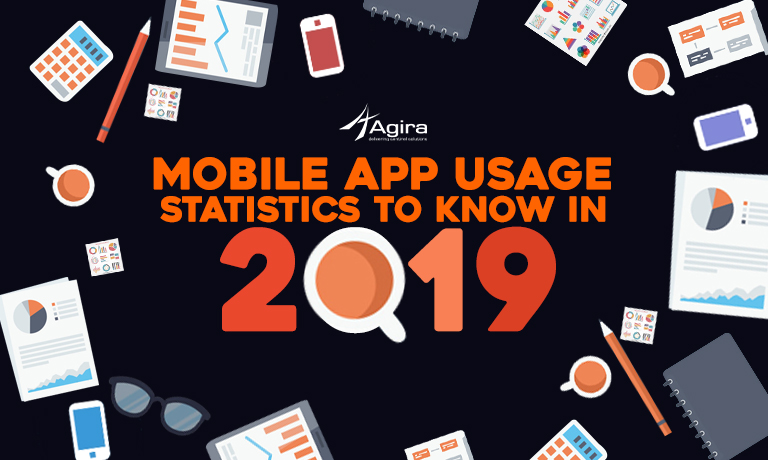 Mobile app user infographic