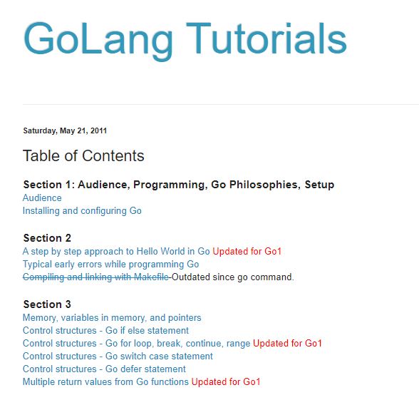 golang tutorials - learn go