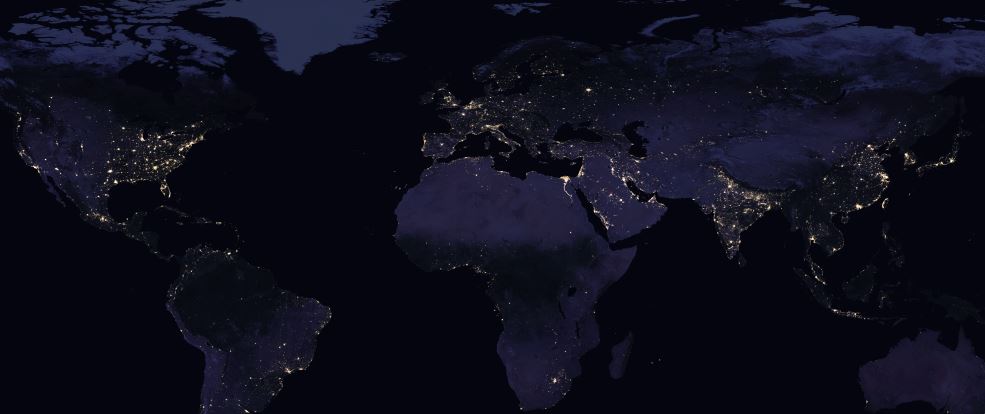 world Night view nasa